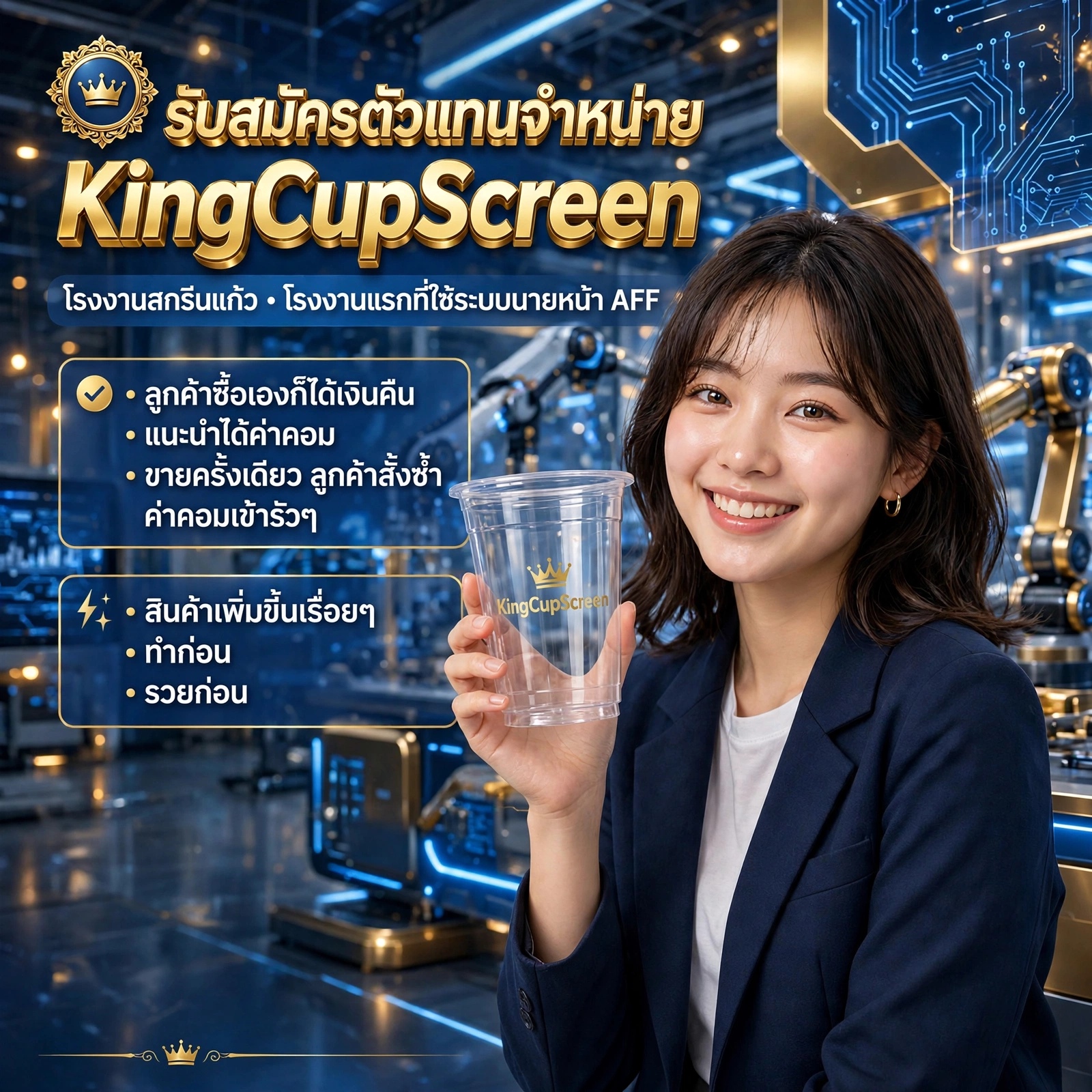 ประกาศ! โรงงานสกรีนแก้วเจ้าแรกในไทย เปิดระบบนายหน้า AFF สร้างรายได้ ไม่ต้องสต๊อก!