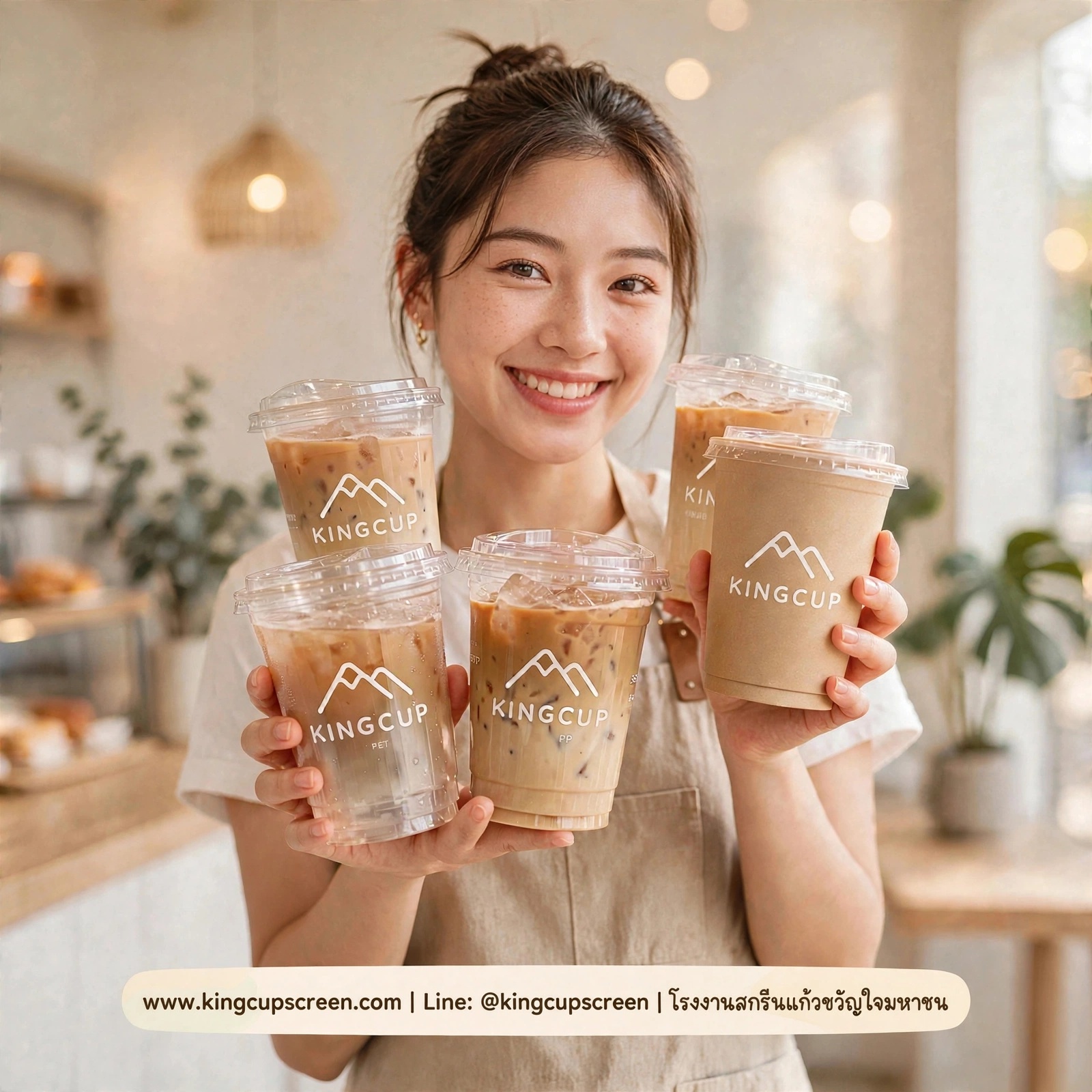 สกรีนโลโก้ลงแก้ว กลยุทธ์โฆษณาแบรนด์ร้านคาเฟ่ ต้นทุนต่ำ แต่จำได้ไม่ลืม