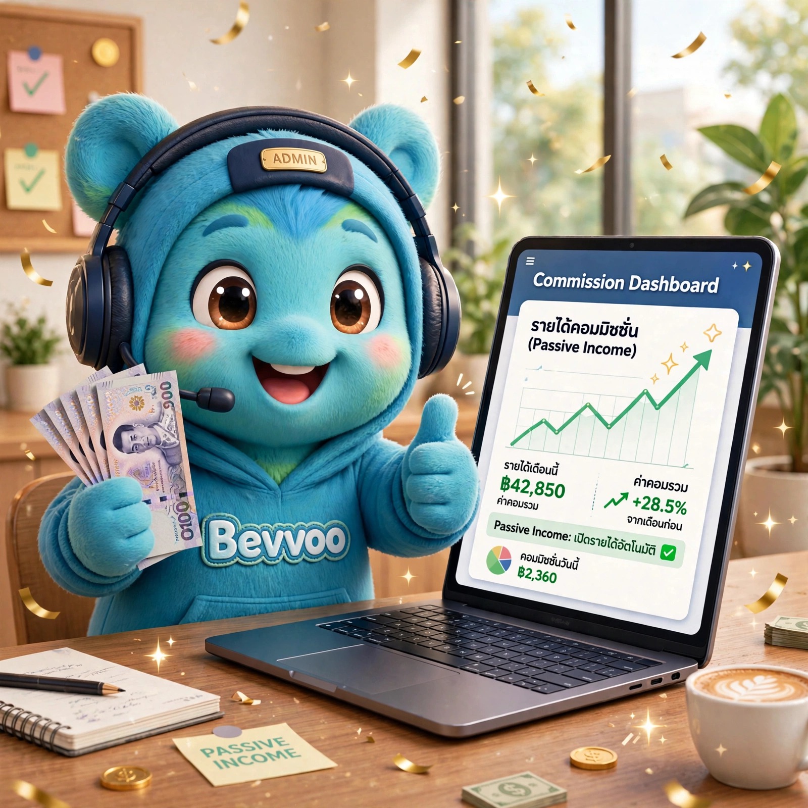 มาสร้างรายได้ประจำกับ Bevvoo กันดีกว่า แค่แนะนำ รับค่าคอมง่ายๆ ตลอดชีพ